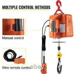 VEVOR 3 in 1 Electric Hoist Winch 1100 lbs Wire Remote Control Cable Remote