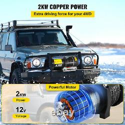 VEVOR 4700LB Electric Winch 12V Trailer Synthetic Rope Off Road for Truck Pickup