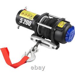 VEVOR 5000LB Electric Winch 12V Trailer Synthetic Rope Off Road for Truck Pickup