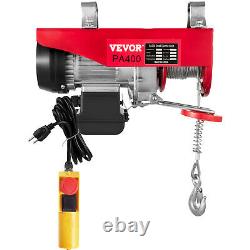 VEVOR 880LBS Electric Wire Cable Hoist Winch Crane Lift with 6.6ft Control Cord