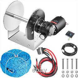 VEVOR Electric Anchor Winch Drum Winch 5500 lbs Load 0.2x197' Rope Kit TW200