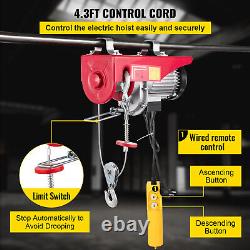 VEVOR Electric Hoist 1100Lbs Winch Lifting Crane Overhead with Remote Control