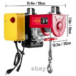 VEVOR Electric Hoist 110V Electric Winch 1100LBS with Wireless Remote Control