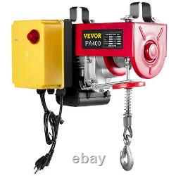 VEVOR Electric Hoist 110V Electric Winch 880LBS with Wireless Remote Control