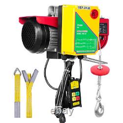 VEVOR Electric Hoist 2200lbs Crane Winch with 328ft Wireless Remote Control 110V