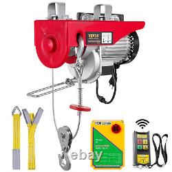 VEVOR Electric Hoist 2200lbs Crane Winch with 328ft Wireless Remote Control 110V