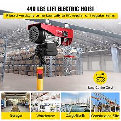 VEVOR Electric Hoist, 440LBS Electric Winch, Steel Electric Lift, 110V Electric