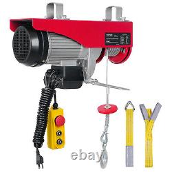 VEVOR Electric Hoist 880lbs Crane Winch with Wired Remote Control 850W 110V