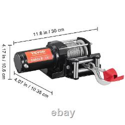 VEVOR Electric Winch 12V 3000lb Vehicles Winch IP 55 Steel Cable Handheld Remote