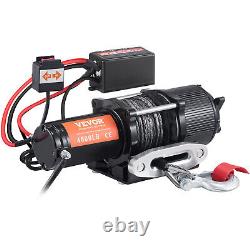 VEVOR Electric Winch 12V 4500lb Synthetic Rope Towing ATV