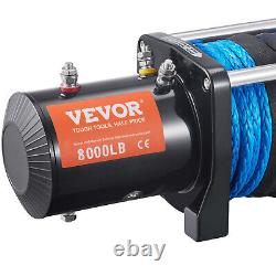 VEVOR Electric Winch 12V 8000lb Vehicles Winch IP 67 Nylon Rope Handheld Remote