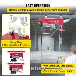 VEVOR Electric Wire Cable Hoist Winch Crane Lift 880LBS with 6.6ft Control Cord