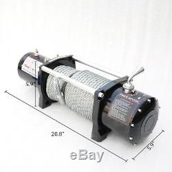 VI 12000LB Electric Recovery Winch Universal DC12V/24V Steel Cable Rope Towing