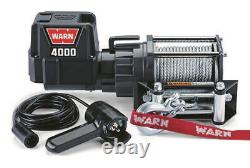 Warn 4000 DC UTLITY WINCH Trailer Electric 4000 LB Cap 43 Ft Rope 94000