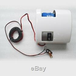 White Saltwater Electric Anchor Winch Set Boat Winch with Remote Control 45LBS