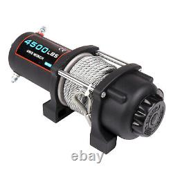 Winch 4500LBS Electric Cable Winch Steel Rope 4WD Off Road Truck ATV UTV