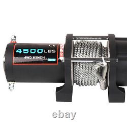 Winch 4500LBS Electric Cable Winch Steel Rope 4WD Off Road Truck ATV UTV