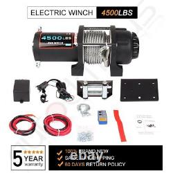 Winch ATV UTV Winch 4500LBS Electric Cable Winch Steel Rope 4WD Off Road Truck