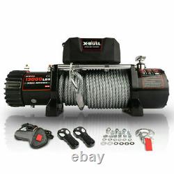XBULL 13000LBS Electric Winch Steel Cable Trailer Towing Truck Off-Road 4WD 12V