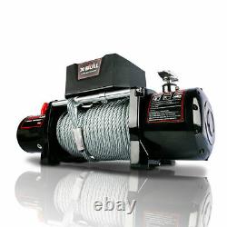 X-BULL12V waterproof Steel Cable Electric Winch 12000 lb Corded Control