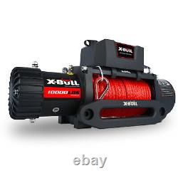 X-BULL 10000LBS SYNTHETIC ROPE WINCH with Both Wireless and Cord Remote, IP67, USA