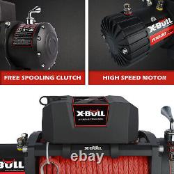 X-BULL 10000LBS SYNTHETIC ROPE WINCH with Both Wireless and Cord Remote, IP67, USA