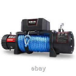 X-BULL 12000LBS Electric Winch Synthetic Rope Trailer Towing Truck 12V Jeep 4WD