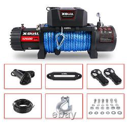 X-BULL 12000 lbs Electric Winch Synthetic Rope Trailer Towing 12V Truck Jeep SUV