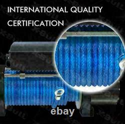 X-BULL 12V 12000lbs Electric Winch Synthetic Blue Rope Off Road Jeep Truck 4WD