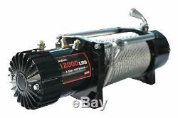 X-BULL 12V Steel Cable Electric Winch 12000 lb Load Capacity