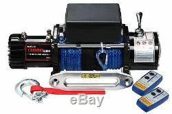 X-BULL 12V Synthetic Rope Electric Winch 13000 lb. Load Capacity
