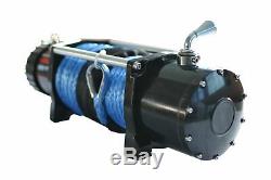 X-BULL 12V Synthetic Rope Electric Winch 13000 lb. Load Capacity