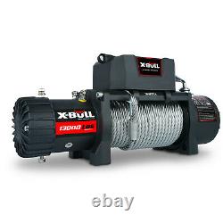X-BULL 13000LBS 12V Electric Winch Steel Cable Recovery Winch Towing truck 4WD
