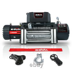 X-BULL 13000lb Electric Winch Steel Cable Trailer Towing Off-Road SUV Truck Jeep