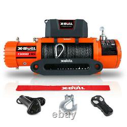 X-BULL 13,000lbs Electric Winch Synthetic Rope Towing Trailer for Truck Jeep 4WD