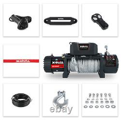 X-BULL Electric Car Winch 12V waterproof Steel Cable 12000 lb Corded Control