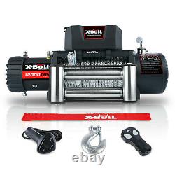 X-BULL Electric Winch 12000LBS Off-Road Steel Cable Recovery Wireless Remote 4WD