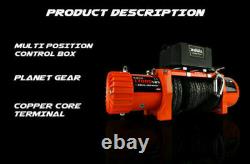 X-BULL Electric Winch 12V 13000LBS Synthetic Rope Jeep Trailer Towing Truck 4WD