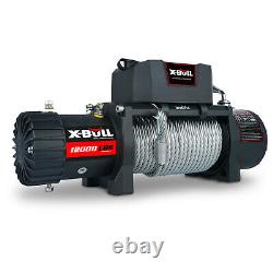 X-BULL Electric Winch Steel Cable Recovery Winch 4WD Wireless 12000LBS Off-road