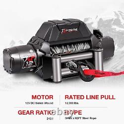 X-POWER 12V DC Electric Winch with Steel Rope 12000lb capacity? XP-12