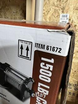1500 Lb. Électric Winch Lift Hoist 120v Garage Shop Portable Gearing Remote Nouveau