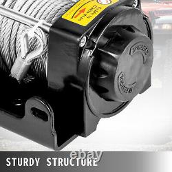 3500lbs Electric Recovery Treuil De Remorquage 12v Truck Steel Rope Off Road Waterproof