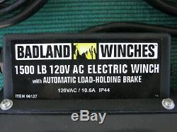 Badlands 1500 Lb Treuil Électrique Ascenseur Hoist 120v Garage Portable Shop