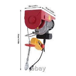 Grue éléctrique treuil de levage de 1100 livres avec moteur et prise US de 110v 1050W rouge et noire