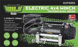 Hulk 4x4 Elec Winch 12v Professional Series 9500lbs Câble En Acier (hu9500s)
