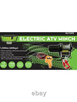 Hulk 4x4 Electric Winch 12v 1500lb Pour Atv Steel Cable (hu1500)