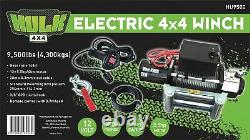 Hulk 4x4 Hu9500 12v Electric Winch 4300kg 9500lbs Câble D’acier Avec Télécommande Câblée