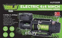 Hulk 4x4 Hu9500r 12v Treuil Électrique 4300kg 9500lbs Rope Sans Fil À Distance Ip67