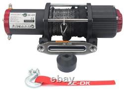 Kit de treuil électrique 4500LB 12V pour VTT/SSV avec corde synthétique et télécommande pour Foreman