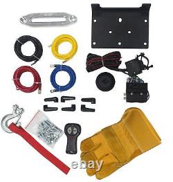 Kit de treuil électrique 4500LB 12V pour VTT/SSV avec corde synthétique et télécommande pour Foreman